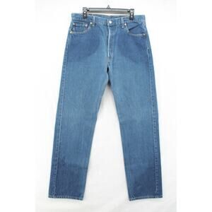 Vintage Y2K Levi’s 501 Button Fly Denim Blue Jeans 501-0115 Men’s 34x34